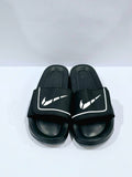 Black Nike Strap Slides – Soft Cushion Daily Wear Slippers