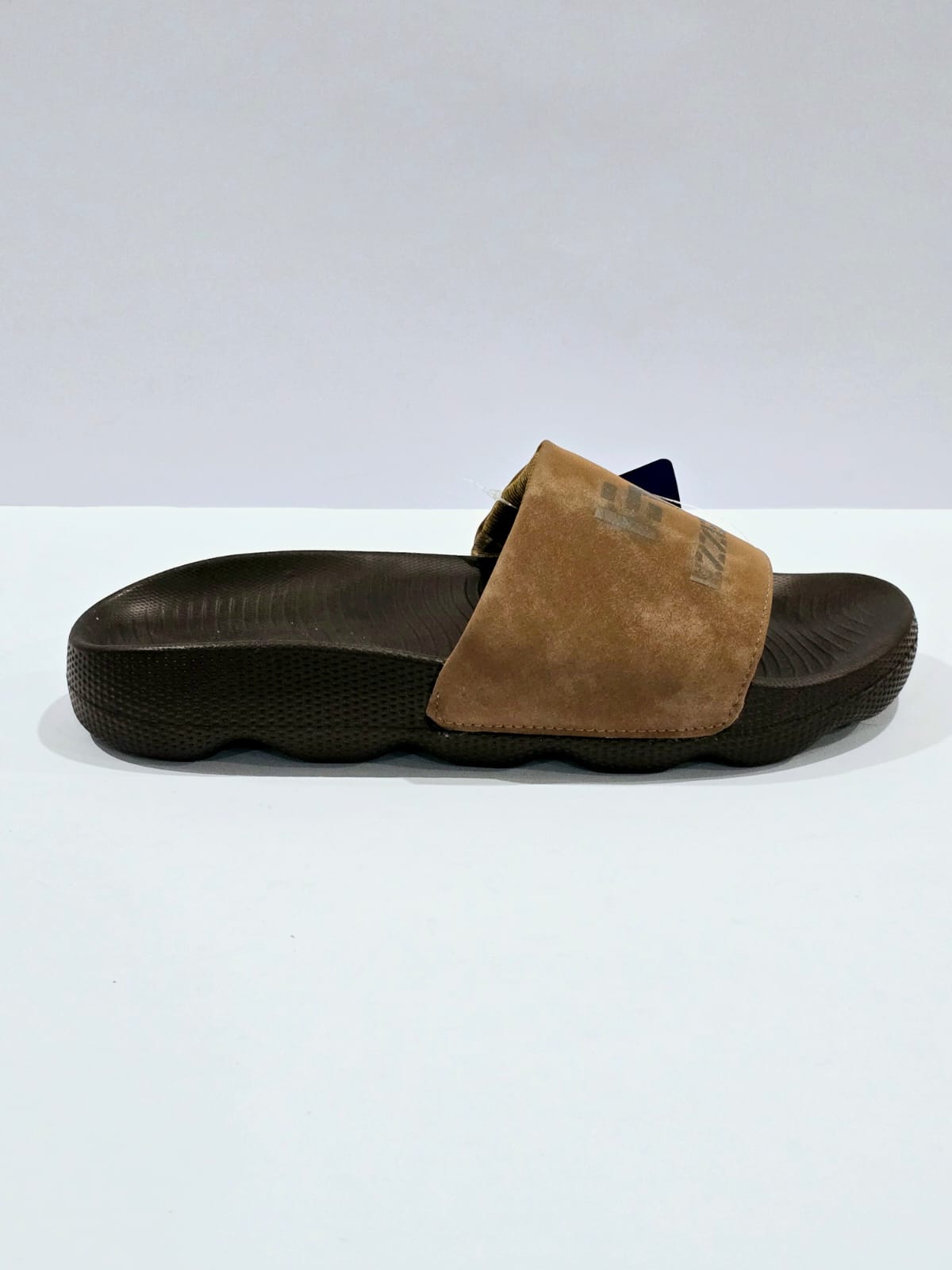 Brown Suede Comfort Slides – Soft Cushion Daily Wear Slippers