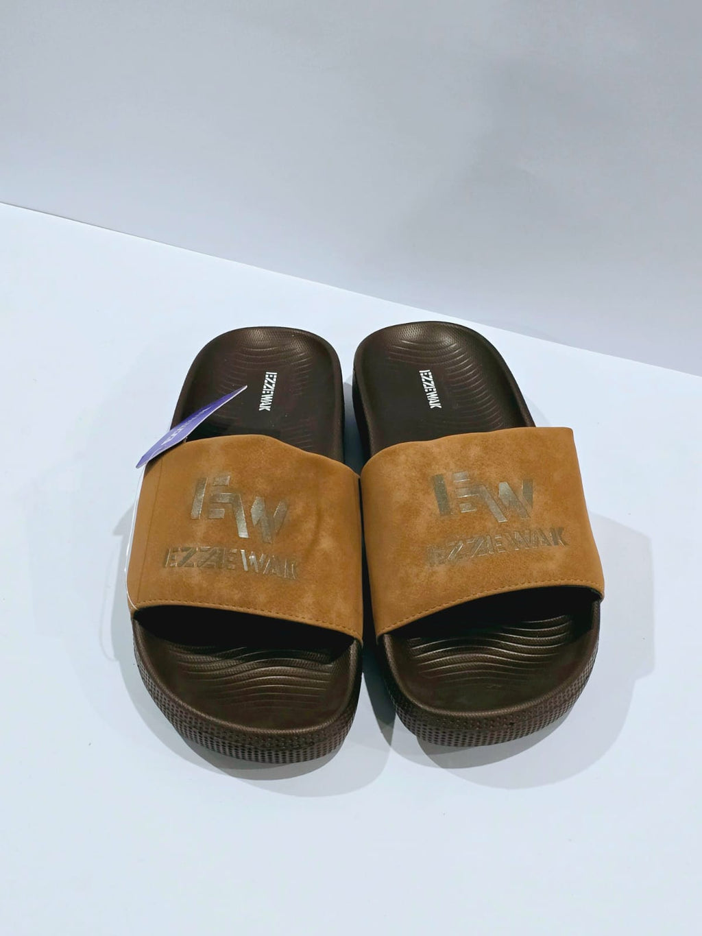 Brown Suede Comfort Slides – Soft Cushion Daily Wear Slippers