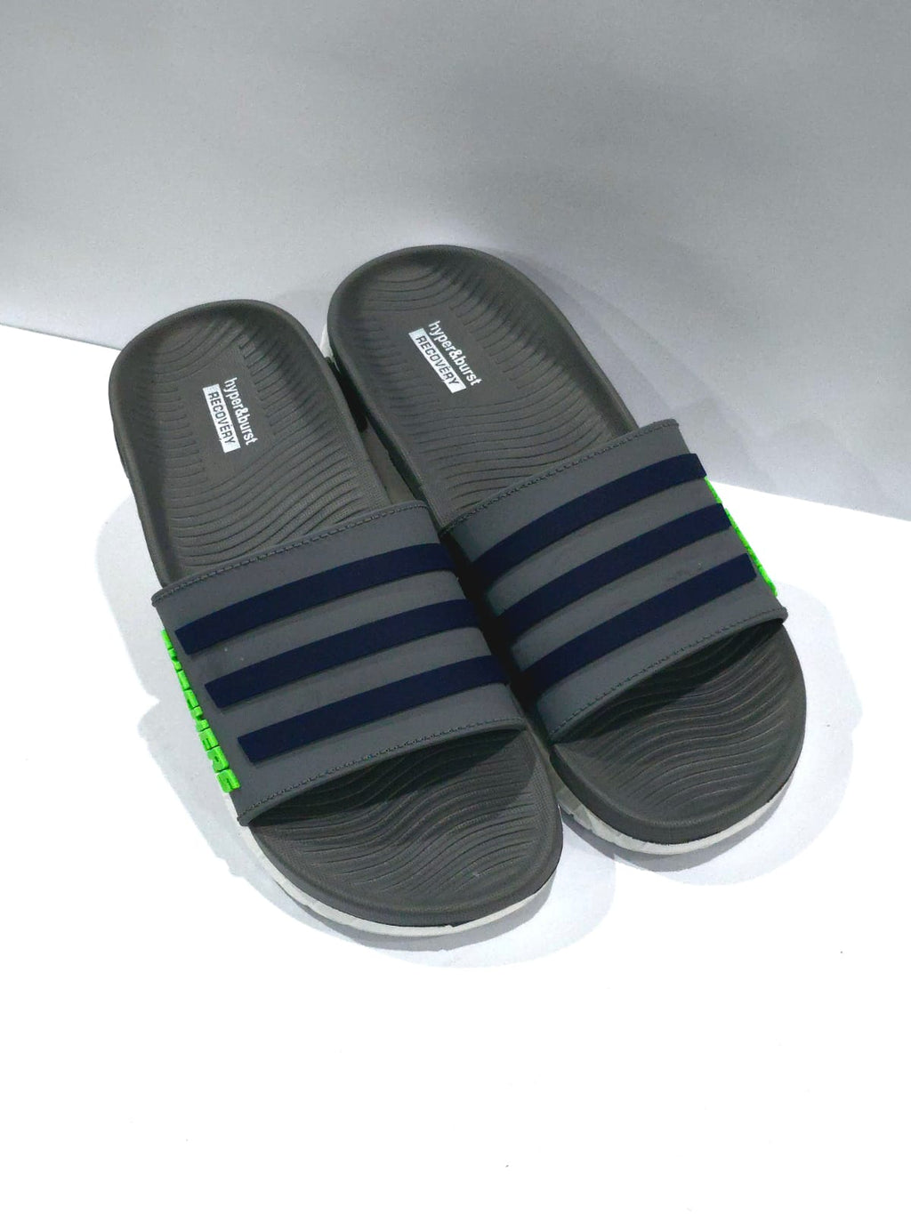Urban Comfort Slip-On Slides – Navy Stripe Design