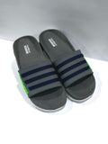 Urban Comfort Slip-On Slides – Navy Stripe Design